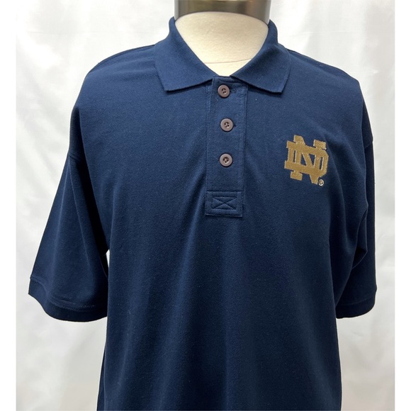 Colony Men's Notre Dame Pique Polo Short Sleeve Collared Shirt - Picture 2 of 14